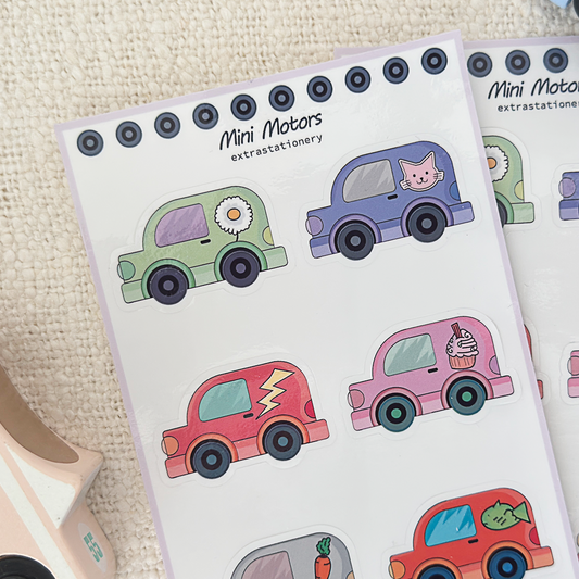 Mini Motors- 6 Stickers Set