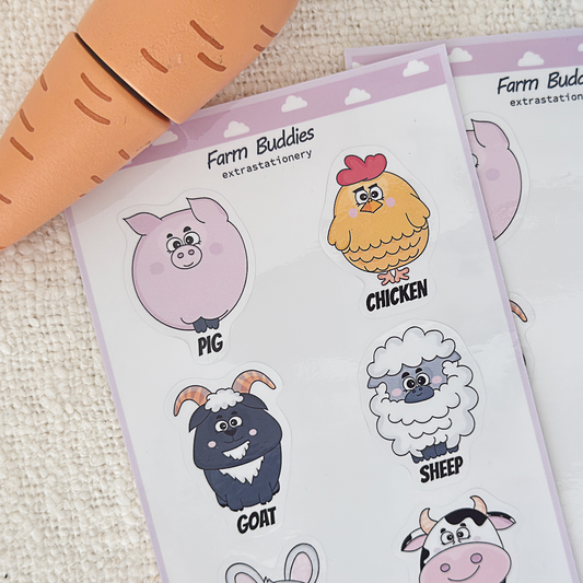 Farm Buddies - 6 Stickers Set