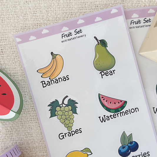 Fruits - 6 Stickers Set
