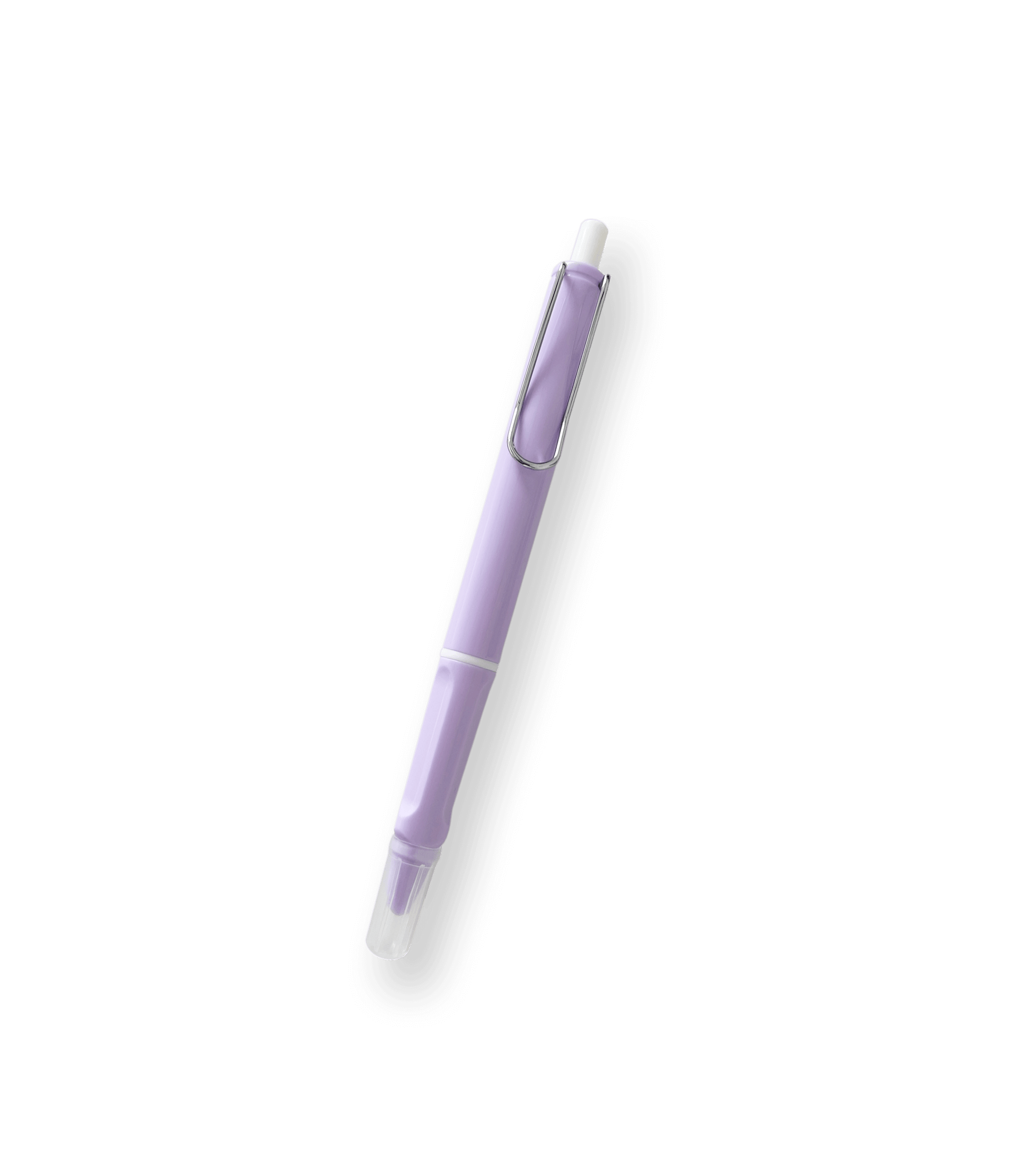 Lilac-Retractable-Calligraphy-Fountain-Pen in a sleeve