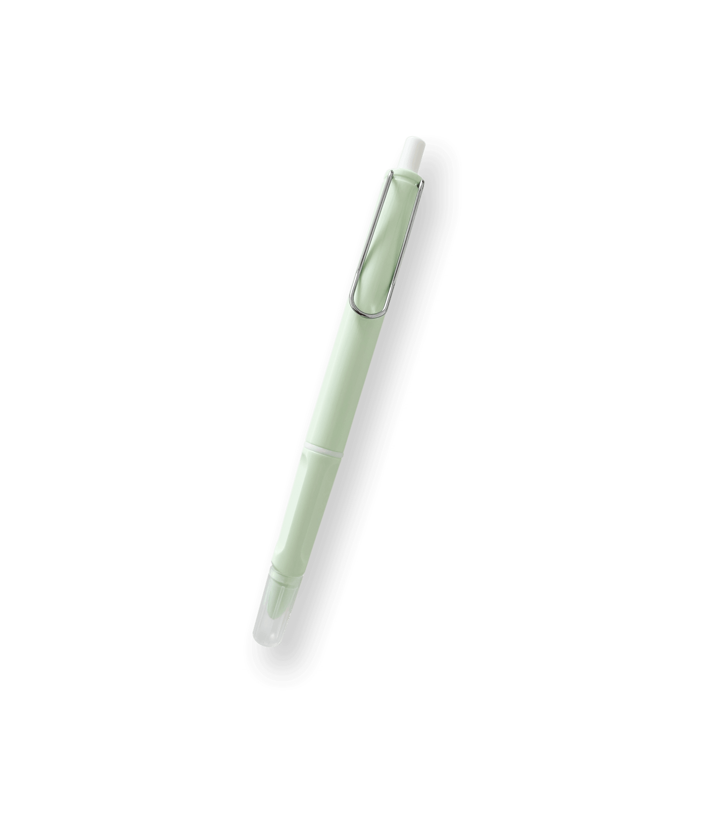 Pastel-Green-Retractable-Calligraphy-Fountain-Pen in a sleeve