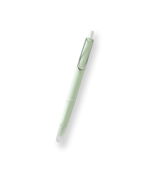 Pastel-Green-Retractable-Calligraphy-Fountain-Pen in a sleeve