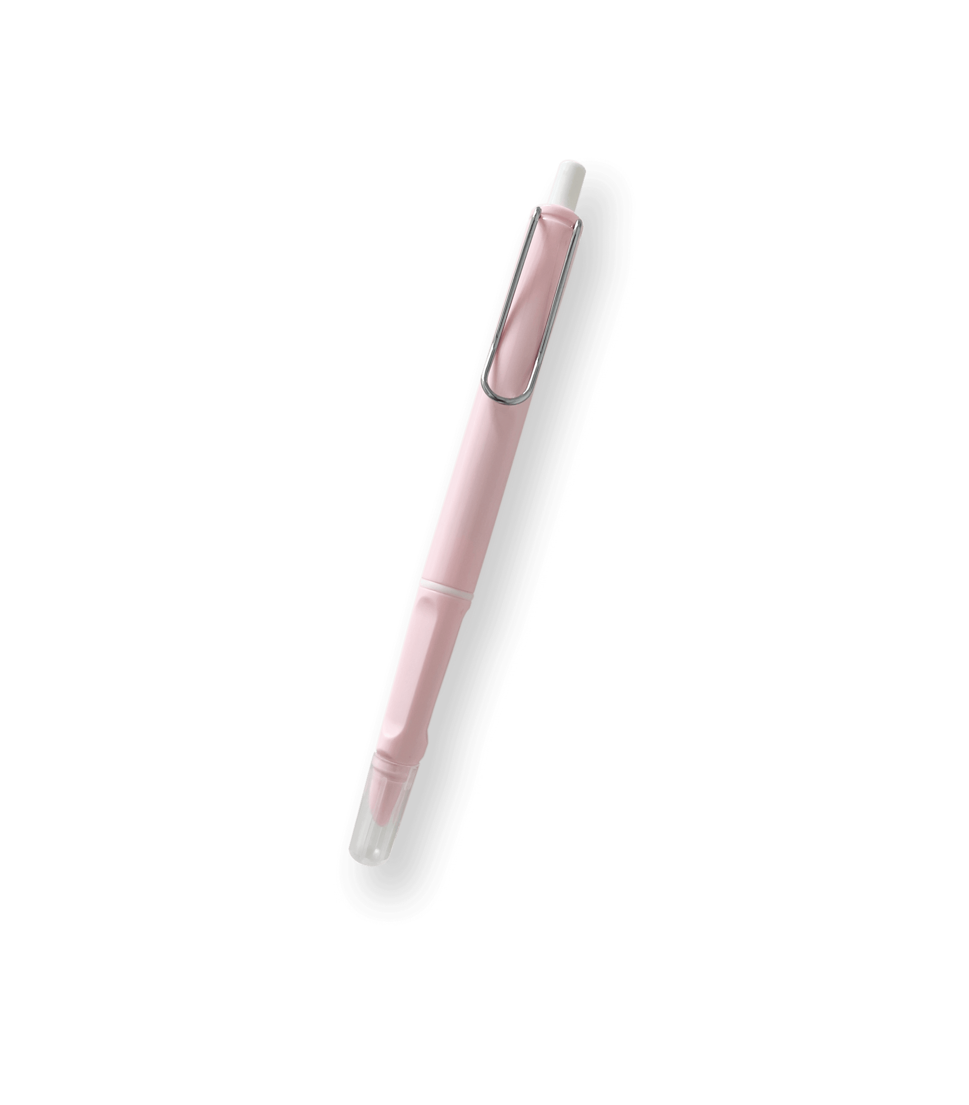 Pastel-Pink-Retractable-Calligraphy-Fountain-Pen in a sleeve