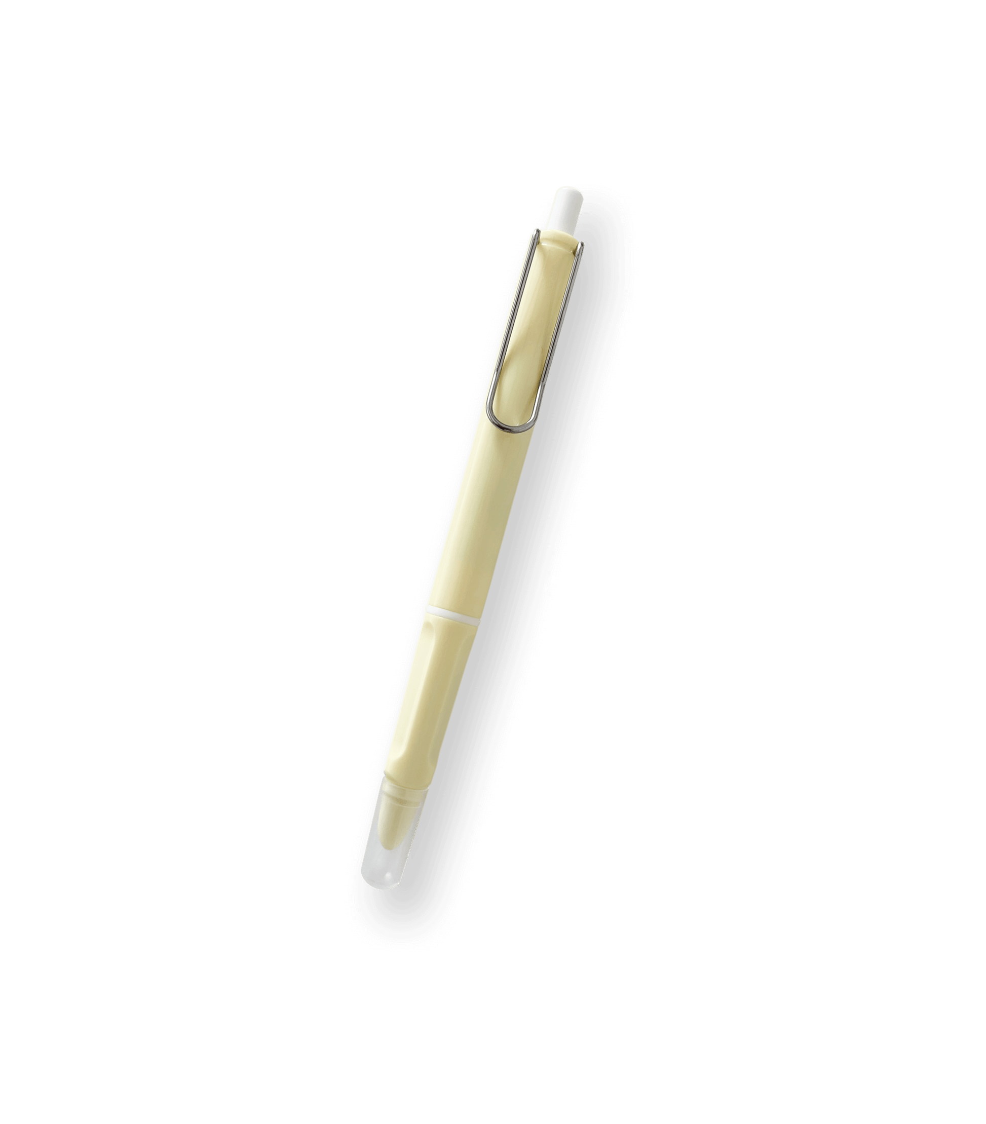 Pastel-Yellow-Retractable-Calligraphy-Fountain-Pen in a sleeve