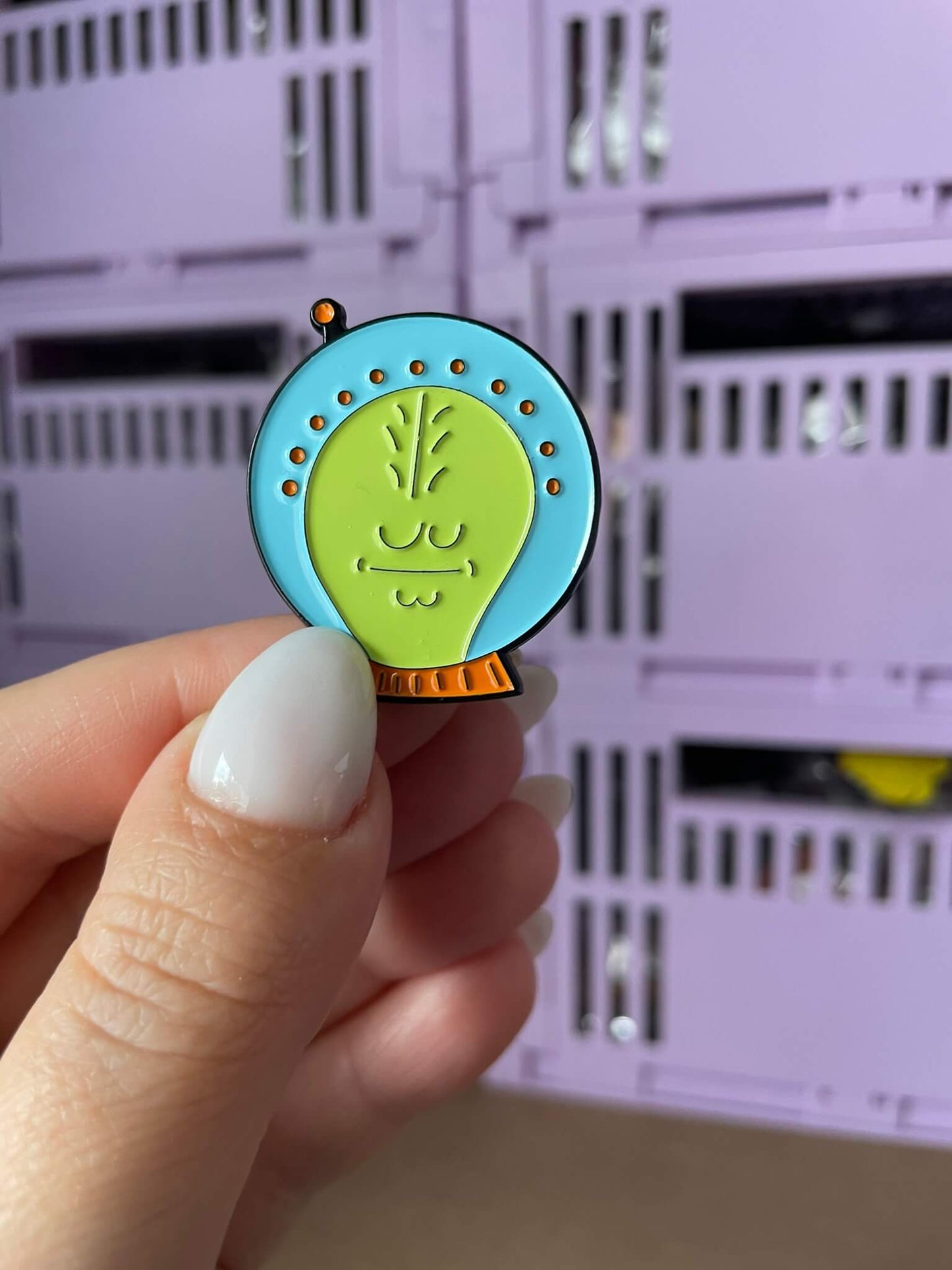 Extraterrestrial Alien Encounter Enamel Pin - A captivating enamel pin featuring a UFO in mid-abduction, perfect for sci-fi enthusiasts and those intrigued by the unknown.