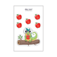 Sticker of an adorable baby lizard on a branch, its tongue playfully sticking out, capturing natural curiosity.