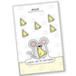 Darling mouse holding a large piece of cheese sticker, celebrating the joy of savouring life's treasures.