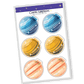 Adventurous and colorful sticker set of the solar system's nine planets and Moon, each with unique playful designs and cute expressions, perfect for adding a cosmic touch to any item.