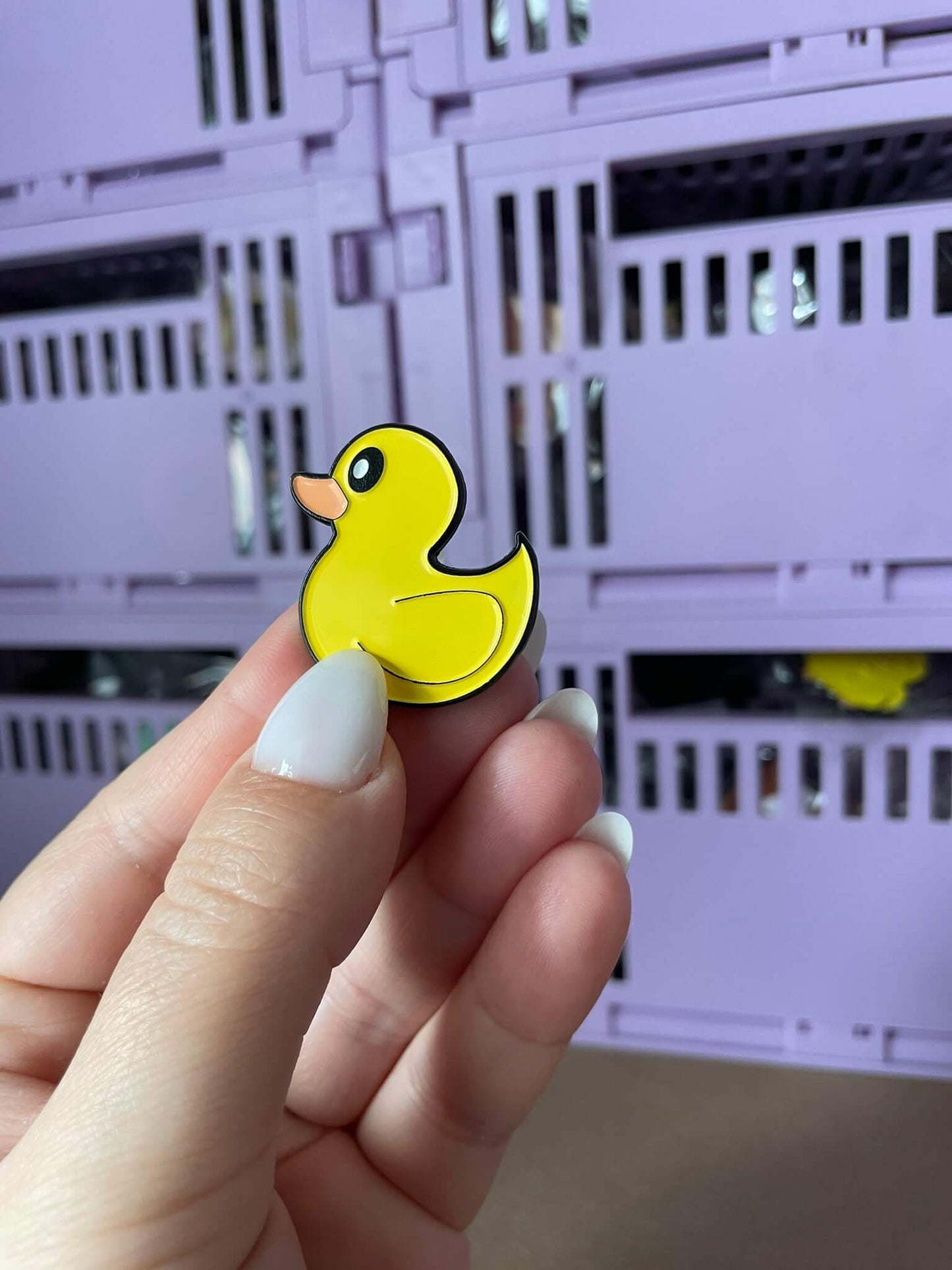 Little Duckling Enamel Pin - A sweet enamel pin featuring a cute baby duckling, perfect for duck enthusiasts and lovers of adorable accessories.