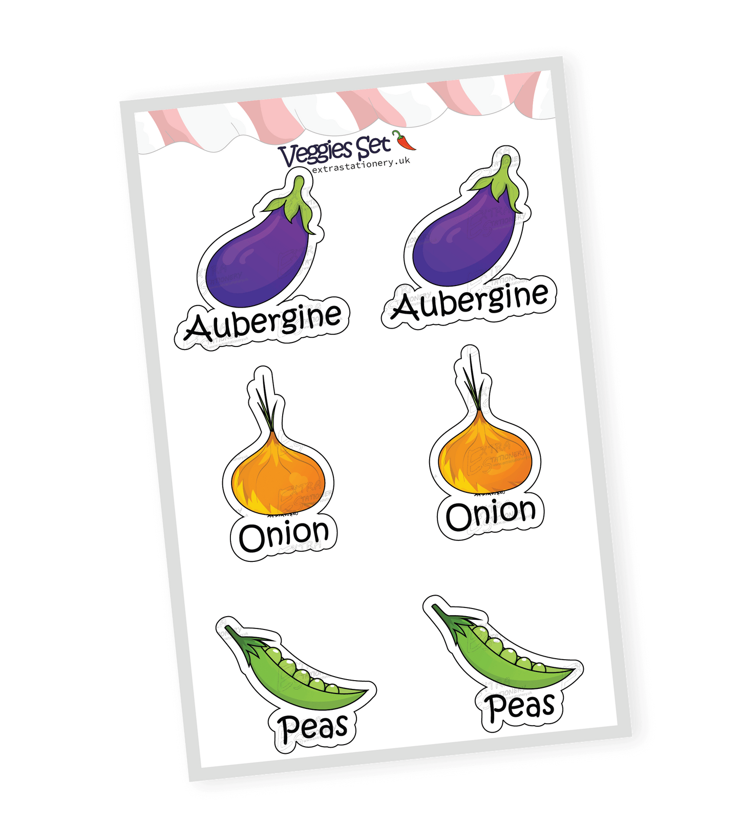 Veggies - 24 Stickers Set