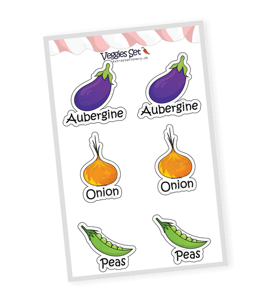 Veggies - 24 Stickers Set