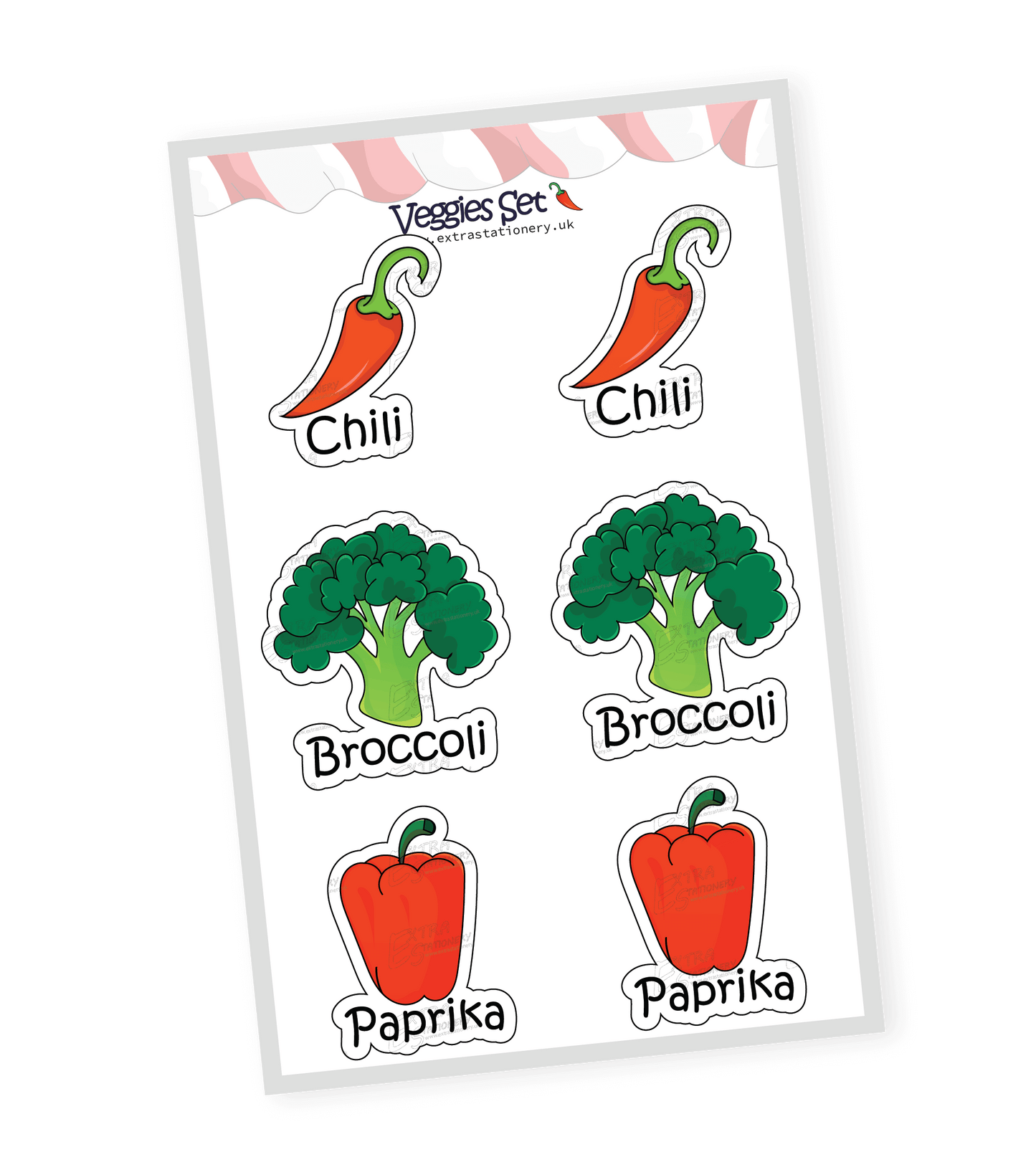 Veggies - 24 Stickers Set