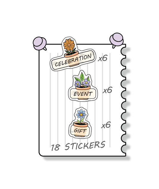 Flowers planner stickers add a festive touch to organization, with options for celebrating joyful occasions, coordinating special events with event-themed stickers, and thoughtful gift planning and giving through dedicated gift planner stickers.