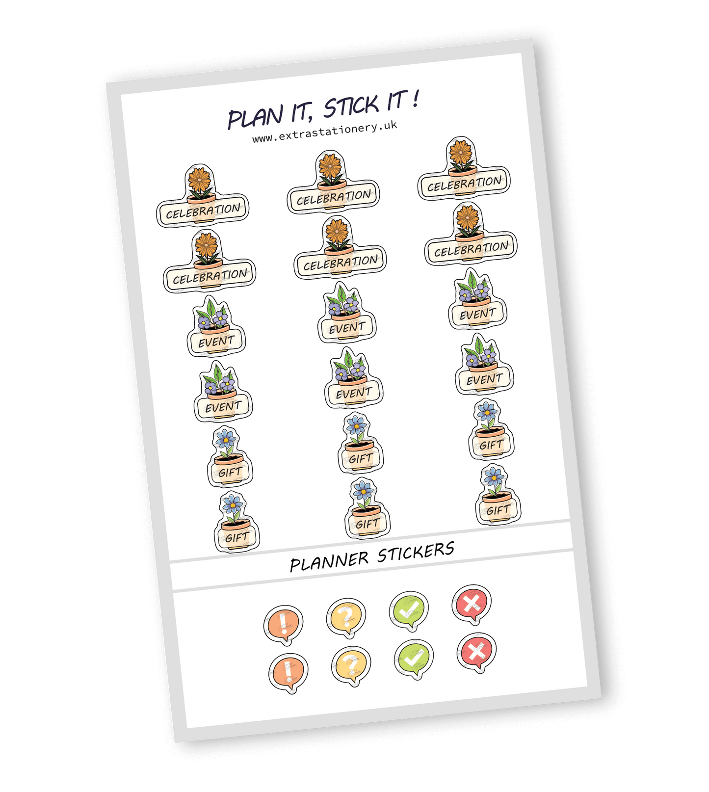 Vibrant celebration planner sticker for joyful occasions and festivities