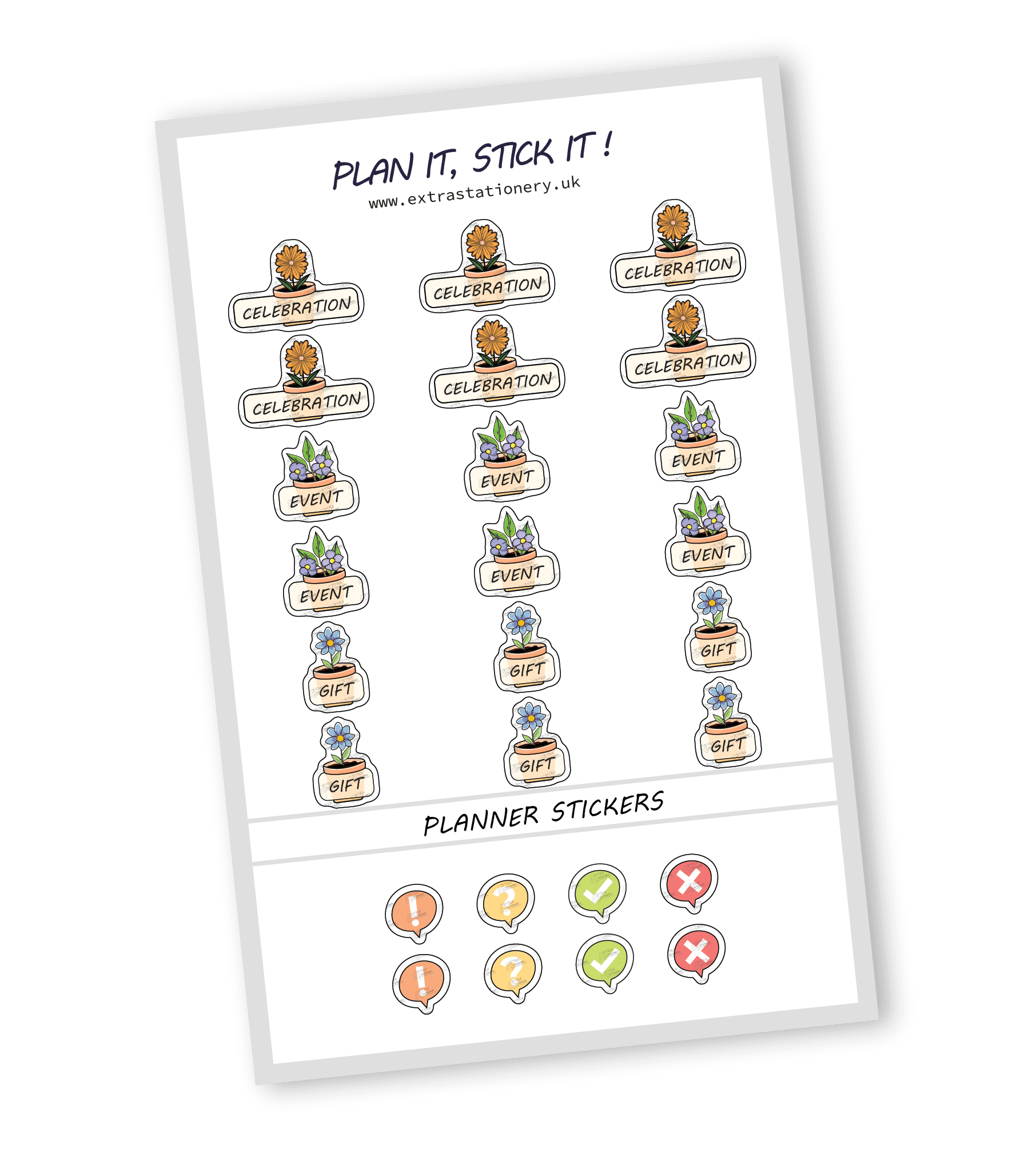 Vibrant celebration planner sticker for joyful occasions and festivities