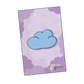 Fluffy Cloud Enamel Pin - A whimsical enamel pin featuring a cute and smiling cloud, perfect for dreamers and lovers of all things cute and uplifting."