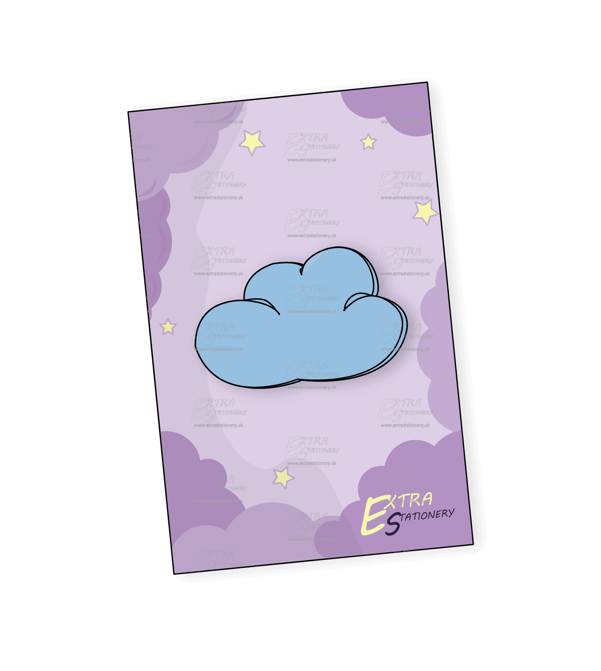 Fluffy Cloud Enamel Pin - A whimsical enamel pin featuring a cute and smiling cloud, perfect for dreamers and lovers of all things cute and uplifting."