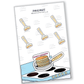 "Sticker of fluffy pancakes cooking on a pan, embodying breakfast bliss and artistic appeal.