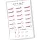 Rose Fusion color, Self-care planner sticker sheet with hairdressers, nail appointment, and self-care stickers - 18 stickers in total (6 of each type)