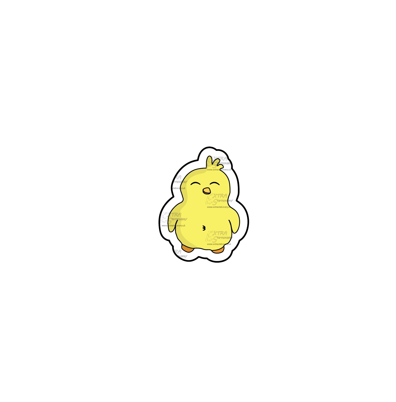 Happy baby chick sticker, radiating joy and positivity, embodying the beauty of simple pleasures.