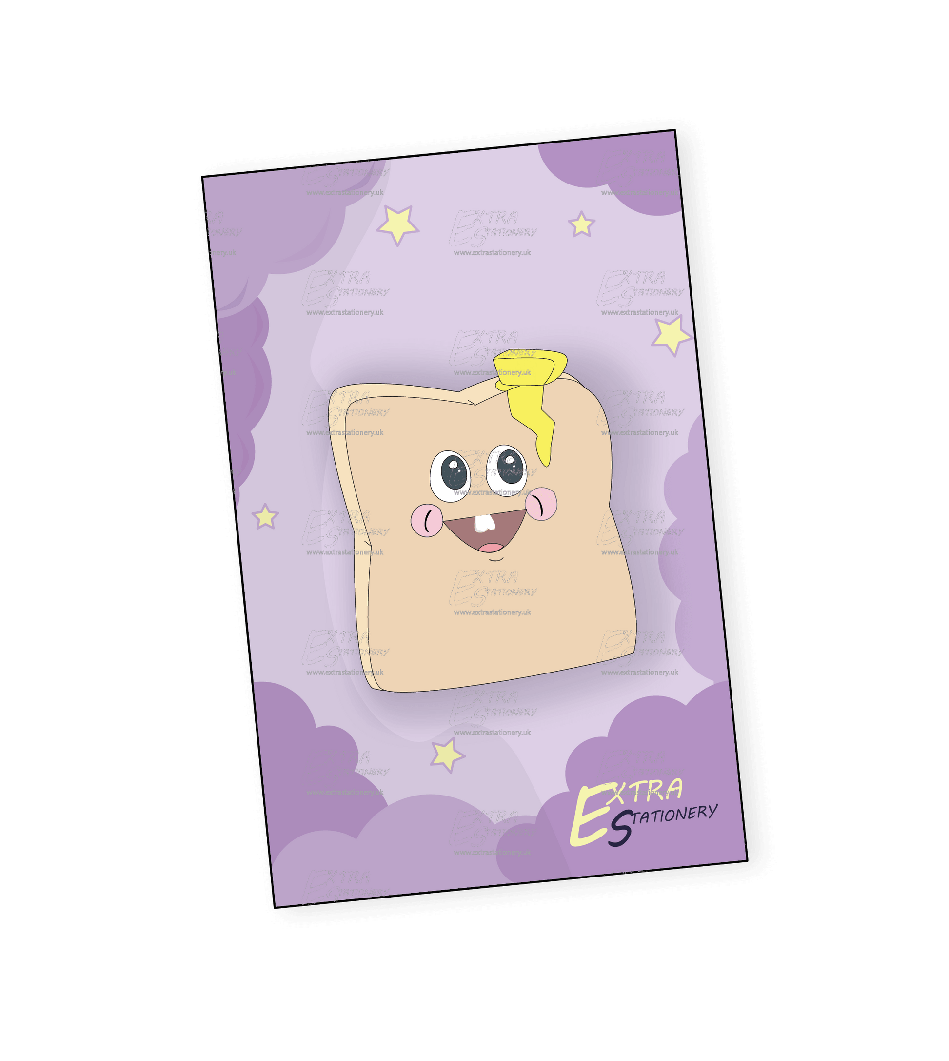 Baby Toasty Enamel Pin - A heartwarming enamel pin featuring a cute, blushing toast character, perfect for food lovers and fans of all things adorable.