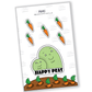 Sticker of two adorable peas, each smiling cheerfully, embodying the beauty of companionship and shared happiness.