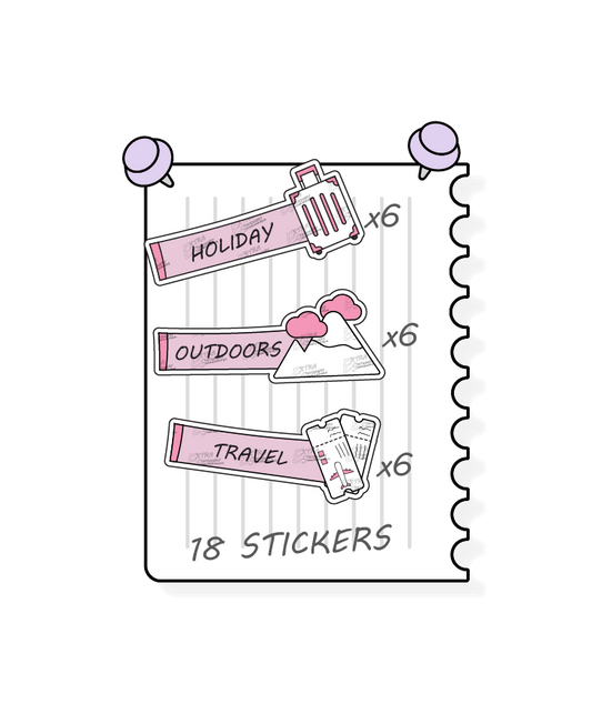 Rose fusion planner stickers enhance holiday and outdoor experiences, featuring stickers for marking vacation and celebration plans with holiday planner stickers, planning outdoor activities and adventures with outdoors stickers, and efficiently organizing travel plans and itineraries with dedicated travel planner stickers.