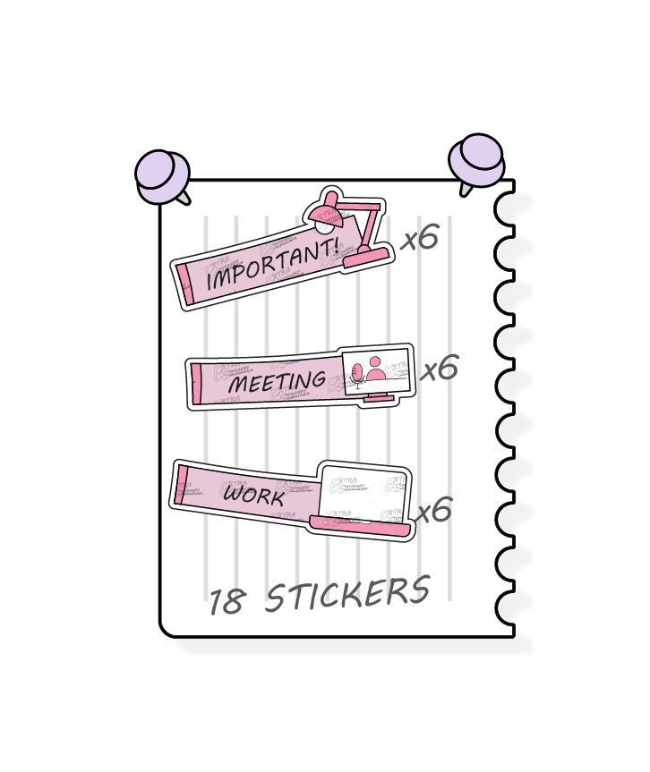 Rose fusion planner stickers cater to various organizational needs, featuring options for planning important tasks or schedules, scheduling meetings, and organizing work days effectively.