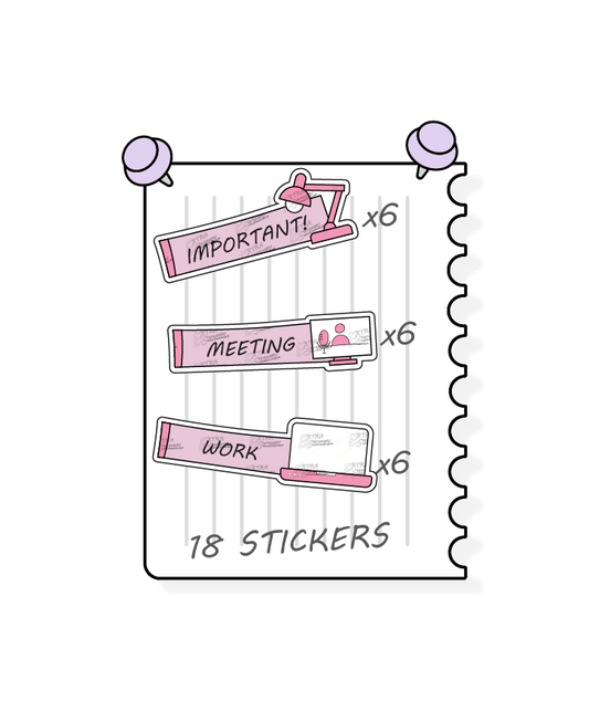 Rose fusion planner stickers cater to various organizational needs, featuring options for planning important tasks or schedules, scheduling meetings, and organizing work days effectively.