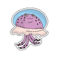 Sticker of a unique water creature resembling a squid with an otherworldly twist, embodying aquatic allure and curiosity