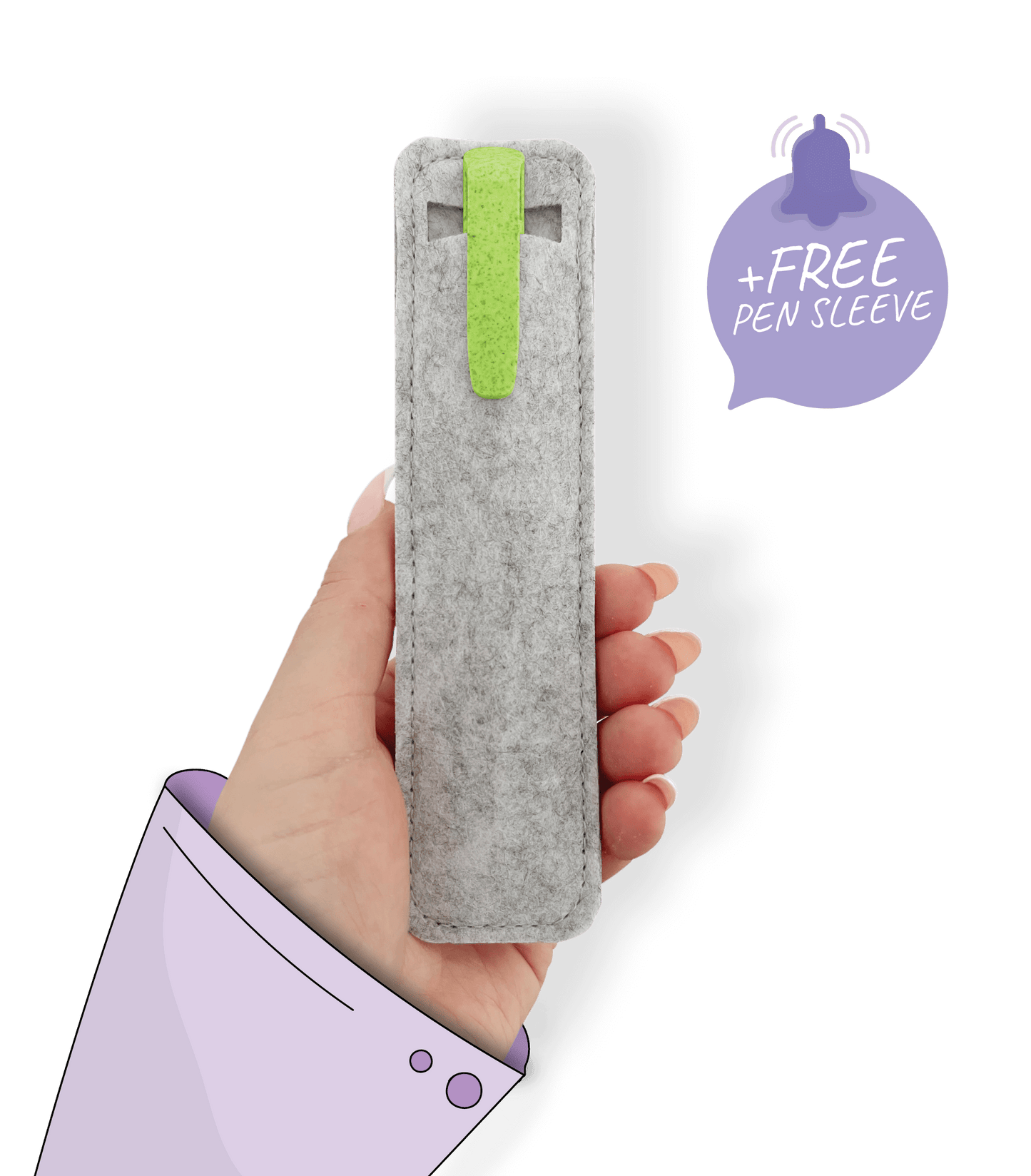 Eco-friendly Green Recycled Pen in a sleeve