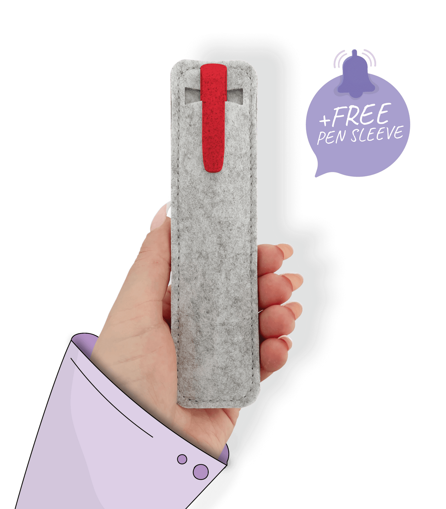 Eco-friendly Red Recycled Pen in a sleeve