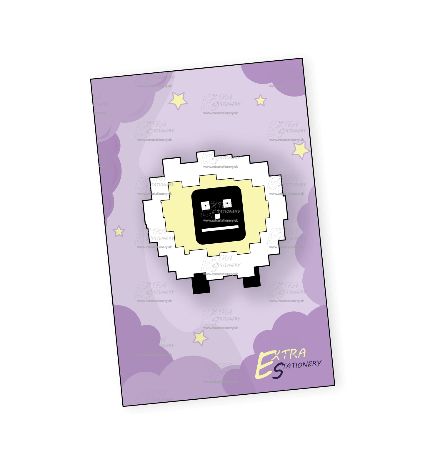 Robo Sheep Enamel Pin - A delightful enamel pin featuring a cute sheep with a robotic twist, perfect for tech enthusiasts and lovers of all things cute and innovative.