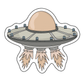 Spaceship sticker, main 