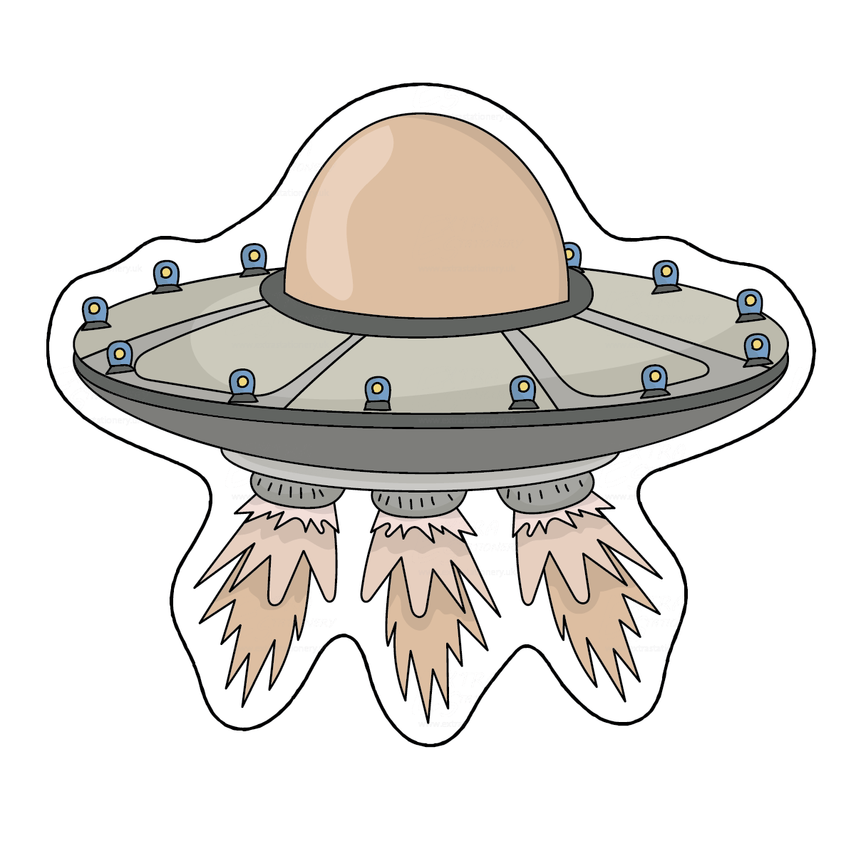 Spaceship sticker, main 