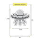 Spaceship sticker size guide