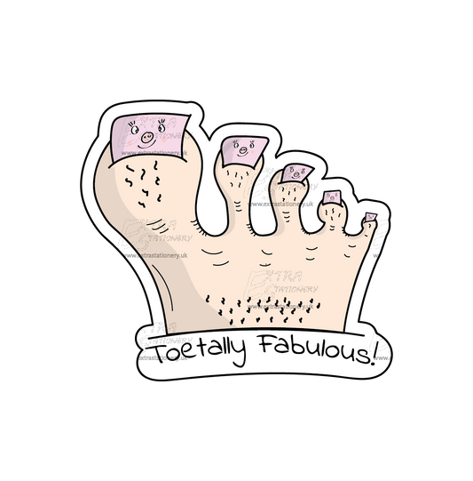 Artistic depiction of feet with piggy face nail art, celebrating creativity and self-expression sticker