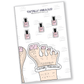 Artistic depiction of feet with piggy face nail art, celebrating creativity and self-expression sticker