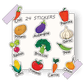 Veggies - 24 Stickers Set