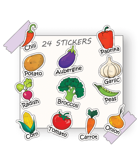 Veggies - 24 Stickers Set